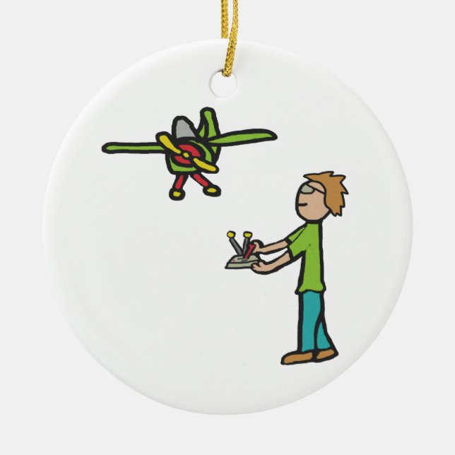 RC Modellflygplan för luftfartyg Julgransprydnad Keramik (Framsidan)