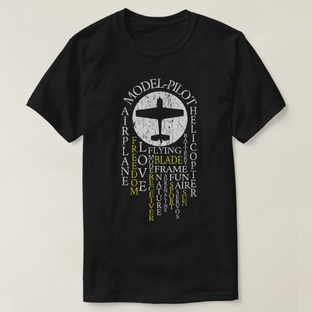 RC Modellpilot Fjärrkontroll för definition av fly T Shirt (Design framsida)