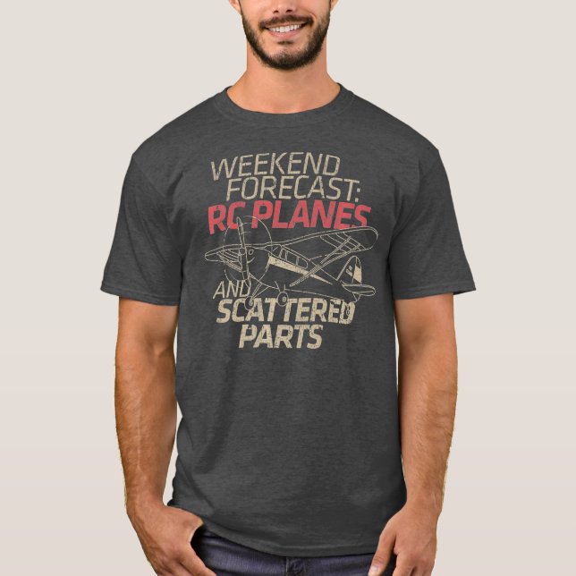 RC Pilotmodell för Flygplan Gift Helg-prognosen T Shirt (Framsida)