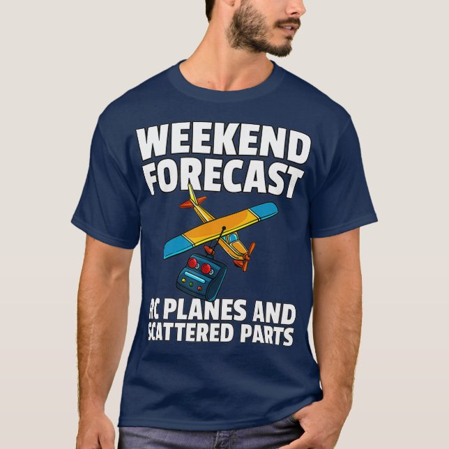 RC Plane Gift For RC Pilot Model Airplane Lover T Shirt (Framsida)