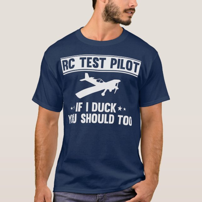 RC Testpilot Om jag anka borde du också flyga T Shirt (Framsida)