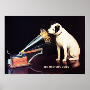 RCA Victor Hans Masters röst av Francis Barraud A Poster
