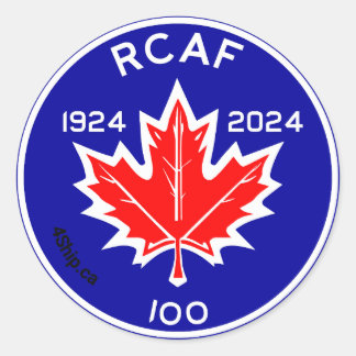 RCAF 100 Vintage Red Roundel Sticker Runt Klistermärke