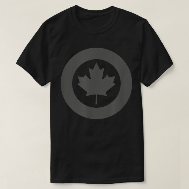 RCAF Royal Canadian Luft Force Roundel Maple Löv L T Shirt (Design framsida)