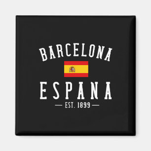 Rcelona Espana Spanien Est. Souvenir Flagga Kart S Magnet