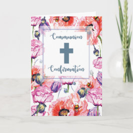 RCIA Communion and Confirmation Poppy Flowers Kort