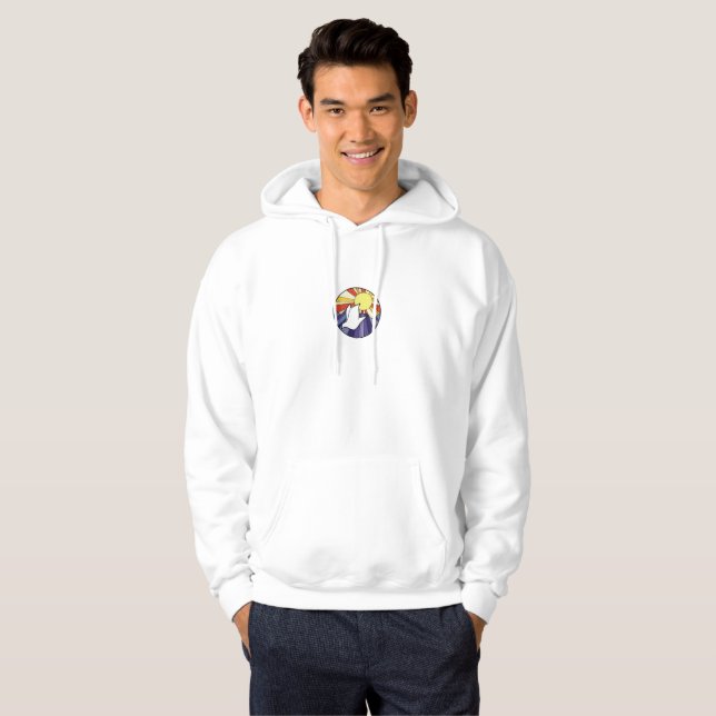 RCIA Dove Circle på Gult Hoodie (Hel framsida)