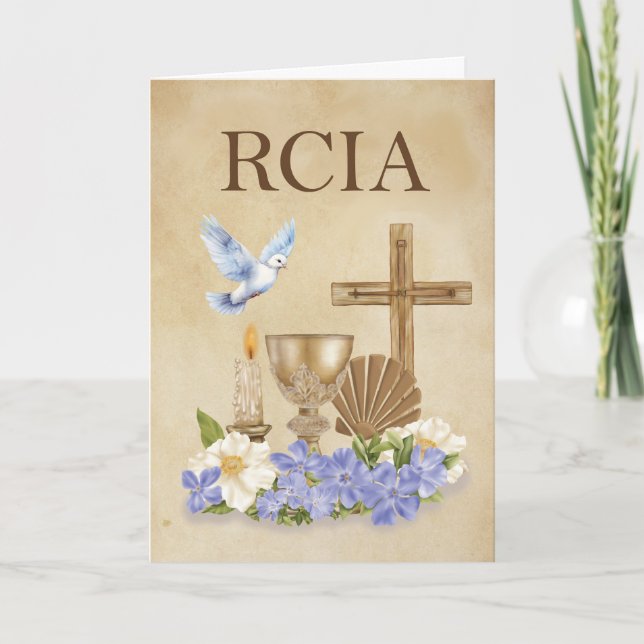 RCIA katolsk tro Grattis med sakrament Kort (Framsida)