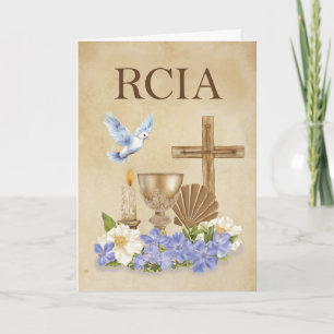 RCIA katolsk tro Grattis med sakrament Kort