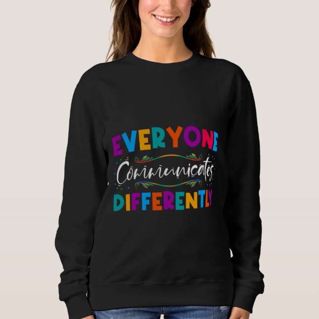 Rd Alla kommunicerar olika autism Specia T Shirt (Framsida)