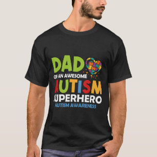 RD Autism Pappa i en Fantastisk-superhjälte T Shirt