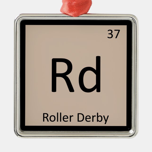 Rd - Bord för kemi för rullDerby sportar Julgransprydnad Metall (Framsidan)