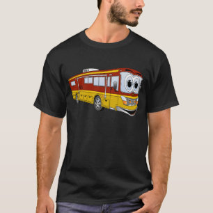 Rd Guld RV Buss Tecknad Camper T-shirt