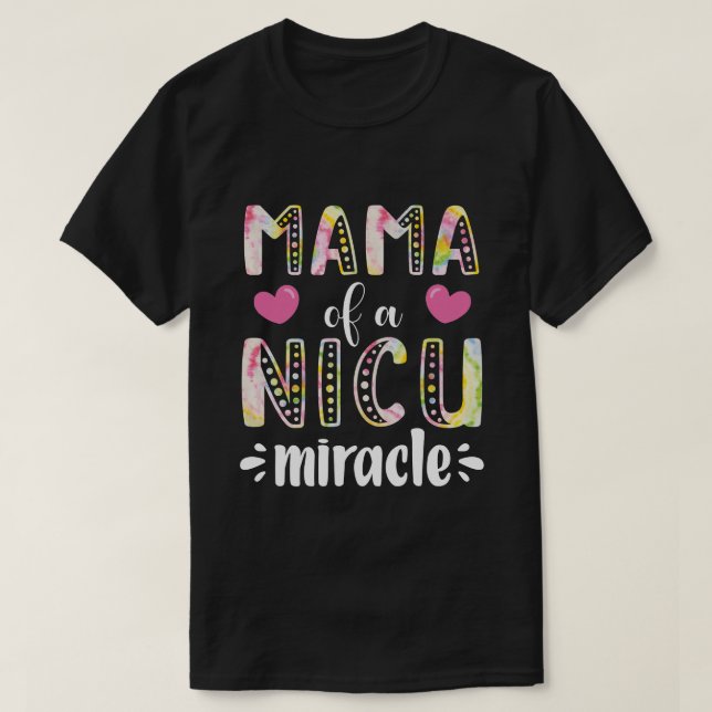 RD Mamma av Nicu, Miracle Preemie Mamma Baby, Nicu T Shirt (Design framsida)