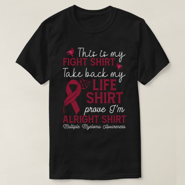 RD Många Myeloma Medvetenhet om min kamp T Shirt (Design framsida)
