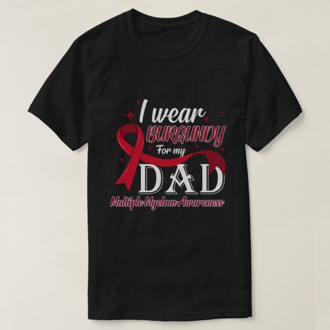 RD Många Myeloma T Shirts I Bära Burgundy för M (Design framsida)
