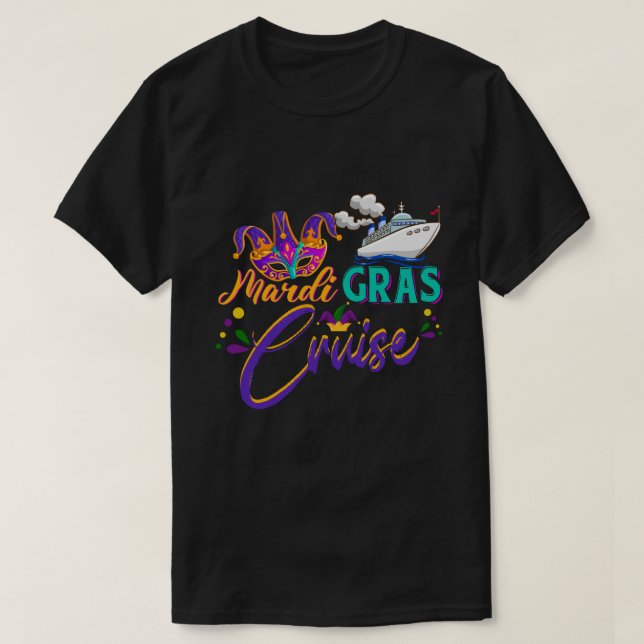RD Mardi Gras Cruise Cruising Mask Cruise Ship T Shirt (Design framsida)