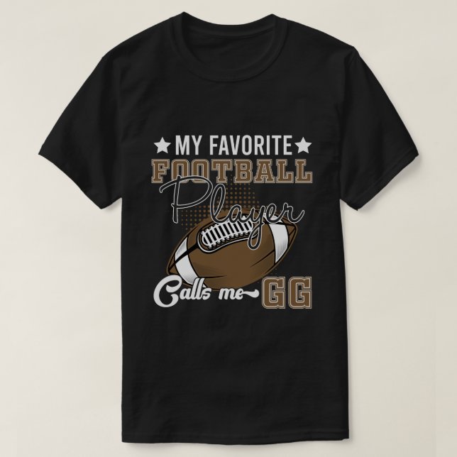 RD My Favorite Football Player kallar mig Gg T Shirt (Design framsida)