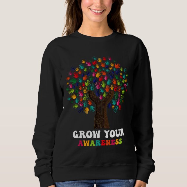 Rd Öka din medvetenhet om medvetandegraden Regnbåg T Shirt (Framsida)