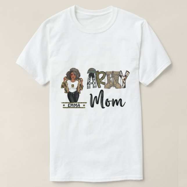 RD Personlig Army Mamma Shirt, Anpassningsbar Mili T Shirt (Design framsida)