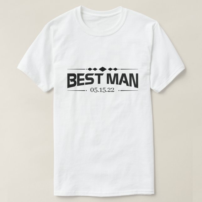 RD Personlig Bachelor Party Shirts, Best Man T Shirt (Design framsida)