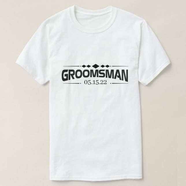 RD Personlig Bachelor Party Shirts, Groomsman T Shirt (Design framsida)