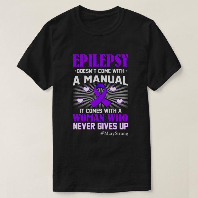 RD Personlig Epilepsy Shirt, Epilepsimedvetenhet T Shirt (Design framsida)