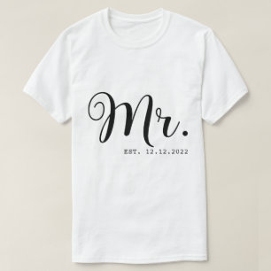 RD Personlig Mr. och Mrs., Anpassningsbar Wifey oc T Shirt