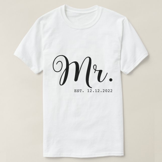 RD Personlig Mr. och Mrs., Anpassningsbar Wifey oc T Shirt (Design framsida)