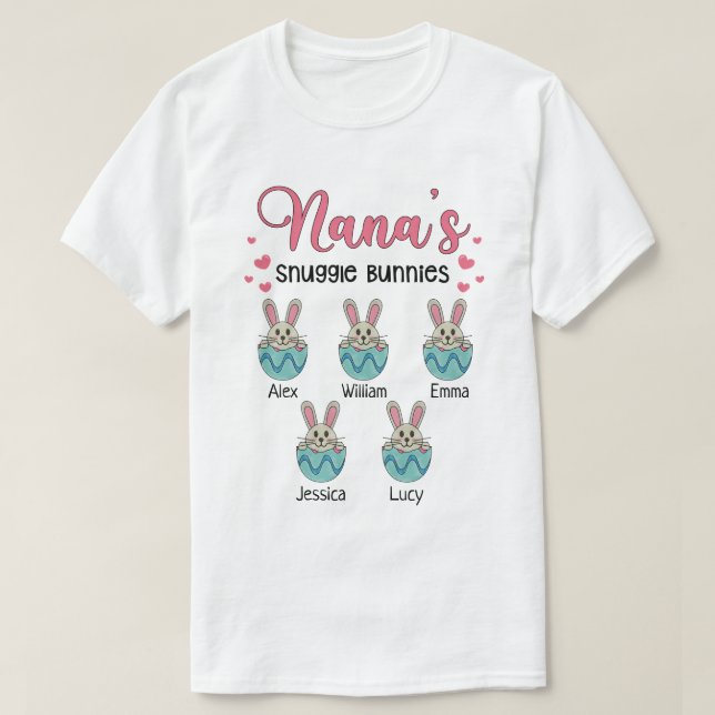 RD Personlig Nanas nuggle Bunnies  T Shirt (Design framsida)