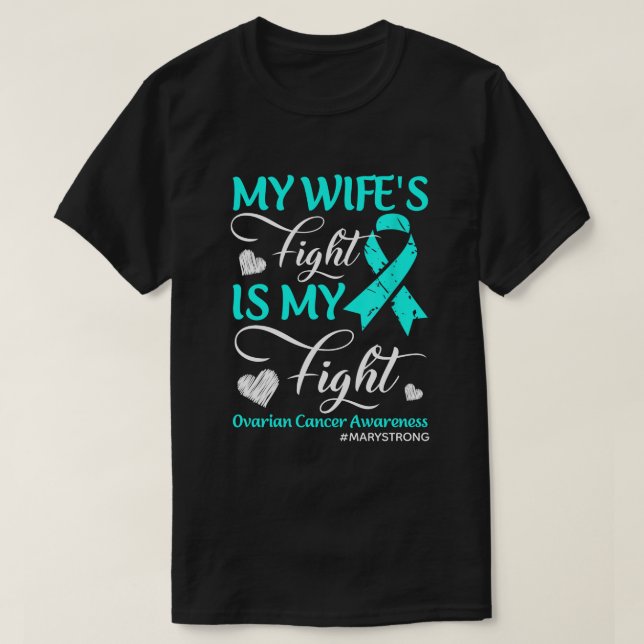 RD Personlig Ovarian Cancer Shirt, Cancer Fight T Shirt (Design framsida)