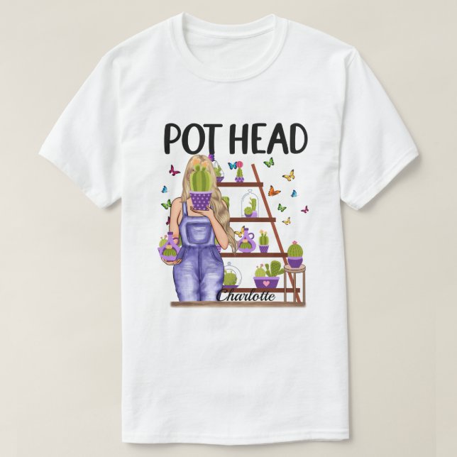 RD Personlig Pot Head Shirt, Birthday Gift T Shirt (Design framsida)