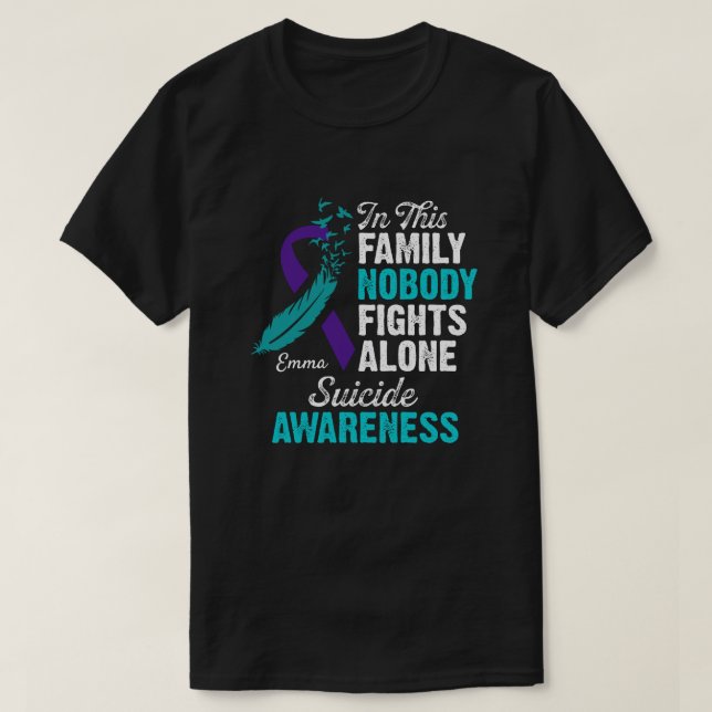 Rd Personlig Suicide Awareness Shirt T Shirt (Design framsida)