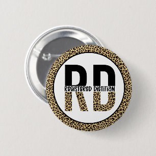 RD-registrerade Dietitian Cheetah Print RD Gifts Knapp