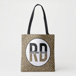 RD-registrerade Dietitian Cheetah Print RD Gifts Tygkasse