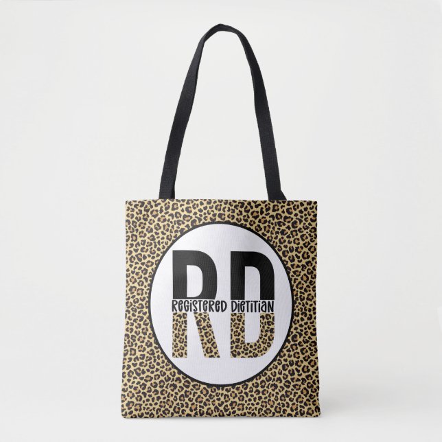 RD-registrerade Dietitian Cheetah Print RD Gifts Tygkasse (Framsida)