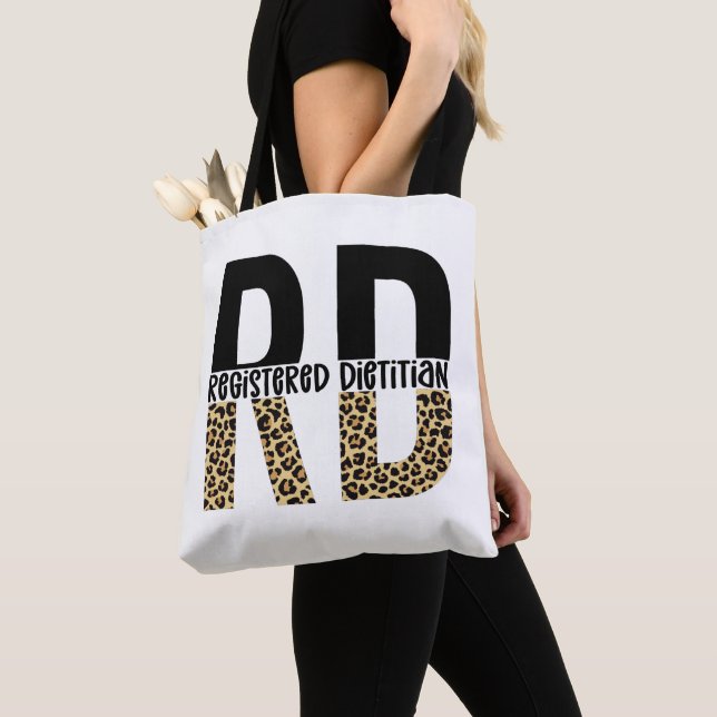 RD-registrerade Dietitian Cheetah Print RD Gifts Tygkasse (Närbild)
