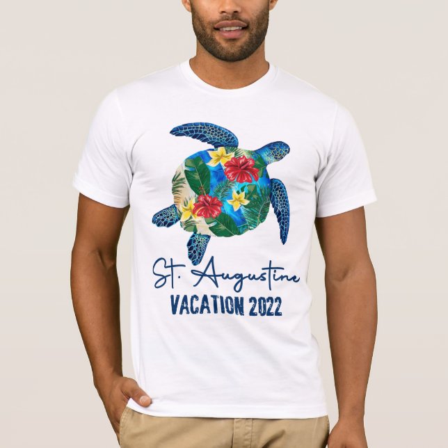 RD St Augustine Sea Turtle Florida Family Vacation T Shirt (Framsida)