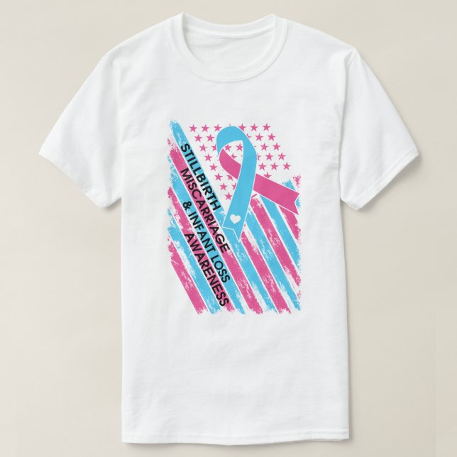 RD Stillborn, missfall och medvetenhet om spädbarn T Shirt (Design framsida)