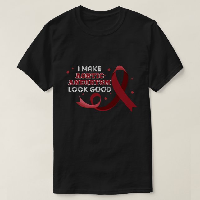 RD Thoracic Aortic Aneurysm Awareness Shirt Burgun T Shirt (Design framsida)