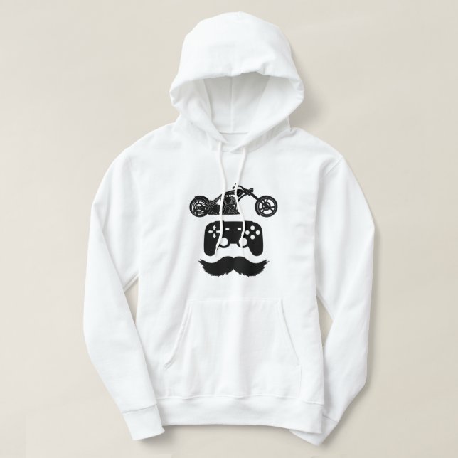 Rde.Game.Pappa svart grafik med text (a) Hoodie (Design framsida)