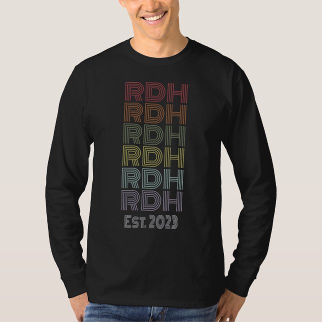 RDH Registered Dental Hygienist EST.2023 Grad T Shirt (Framsida)
