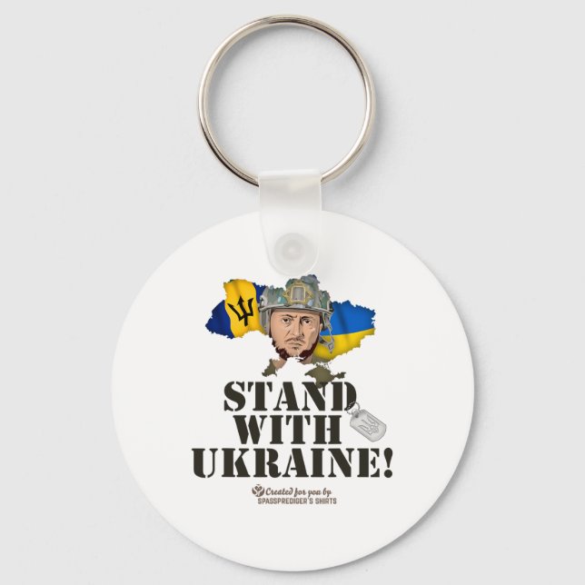 Rdos Stå Med Ukraina Zelensky Flagga Rdos  Nyckelring (Framsida)