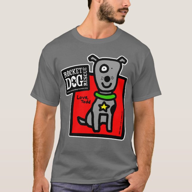 RDR - Todd Parr (den gråa hunden) Tee Shirt (Framsida)