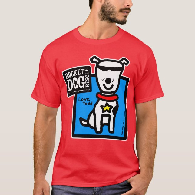 RDR - Todd Parr (vithunden) Tee Shirt (Framsida)