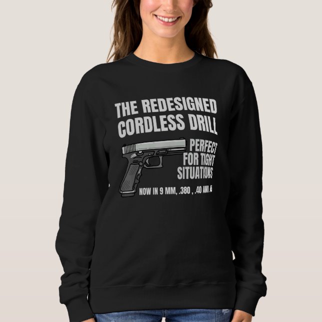 Re Ed Cordless Drill Handgun Firearm Pistol T Shirt (Framsida)