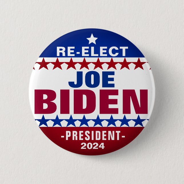 RE-ELECT Joe Biden 2024 Kampanj-knapp Knapp (Framsida)