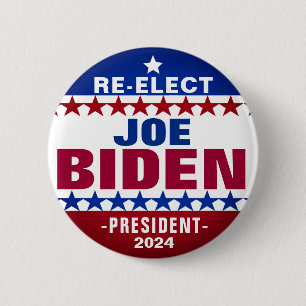 RE-ELECT Joe Biden 2024 Kampanj-knapp Knapp