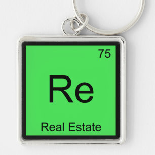 Re - Real Gods Chemistry Inslag Symbol Funny T Fyrkantig Silverfärgad Nyckelring