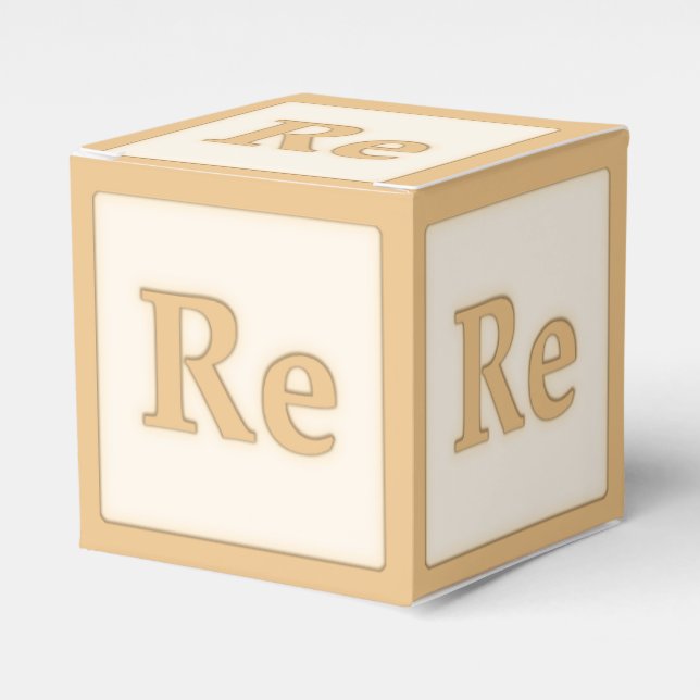 "Re" Solfeggio Musical Baby Blocks Orange Presentaskar (Framsidan Sidan)